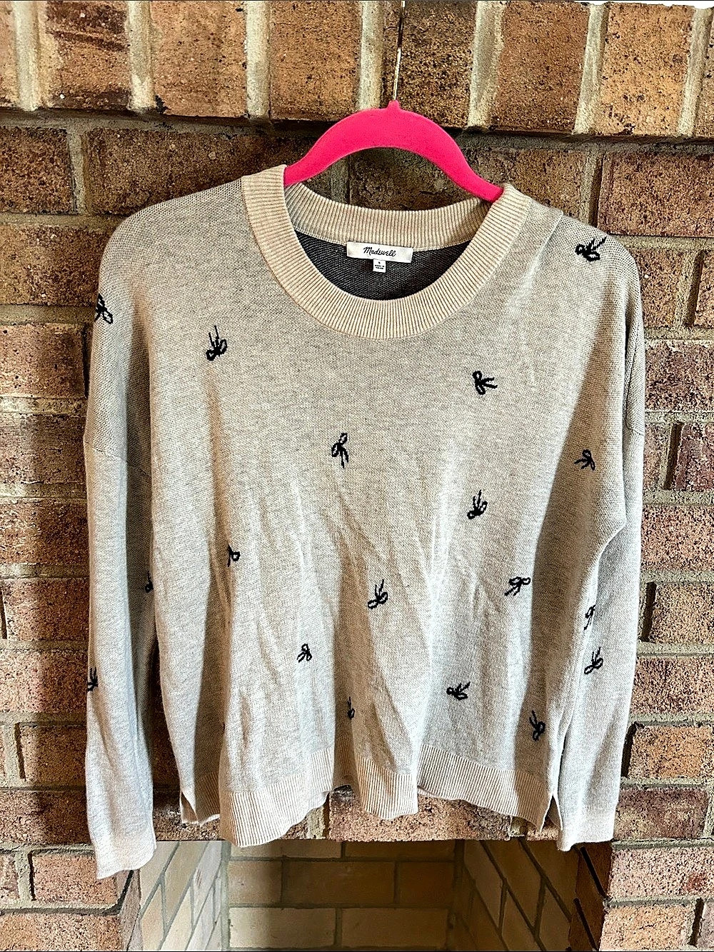 Madewell Bow Crewneck Sweater
